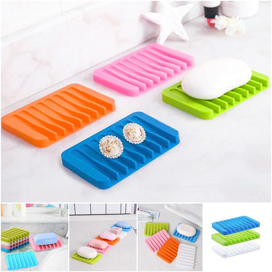 Bathroom Soap Dish Silicone, Dish Tray, Water Drainer Soap, Plate Holder Top Casual Stop Mushy Soap, Box Saver, Soap Holder Rack