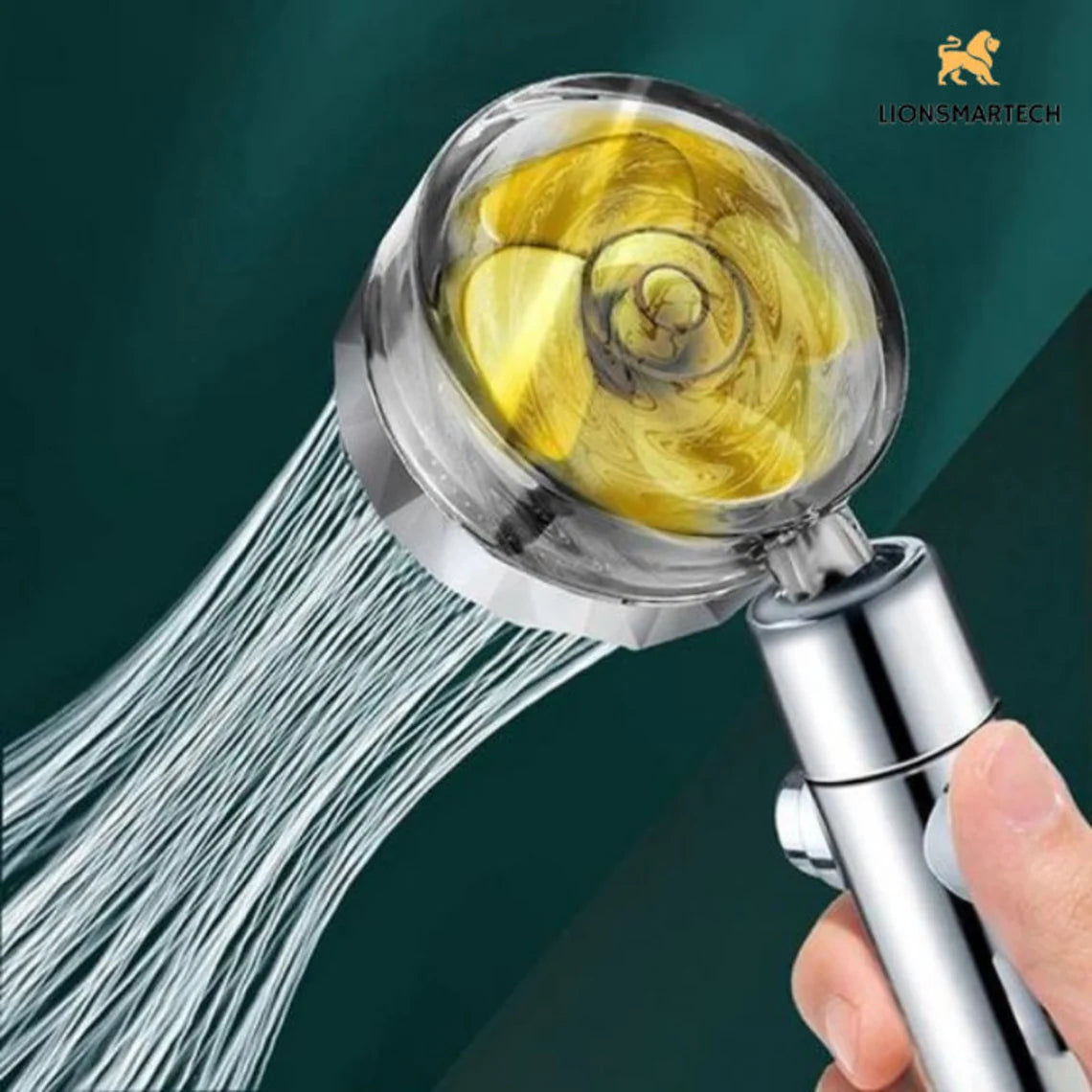 Pressurized Shower Head Turbine Shower Accessories One Piece Water Stop