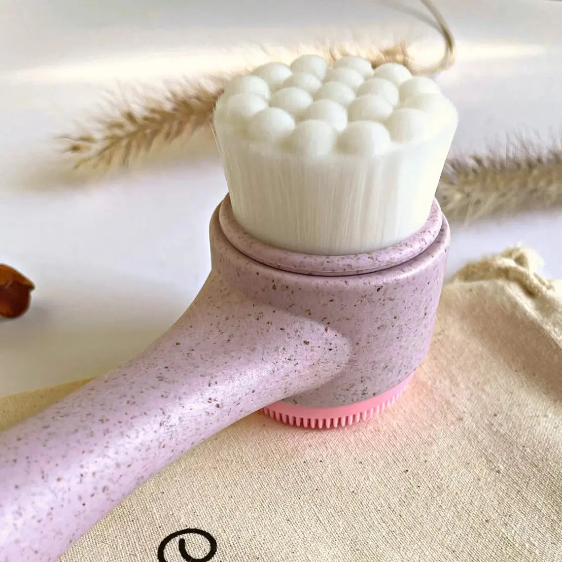 Double Side Facial Cleansing Brush | Soft Face Brush | Extra Soft Face Brush | Skincare Gift For Her redecor