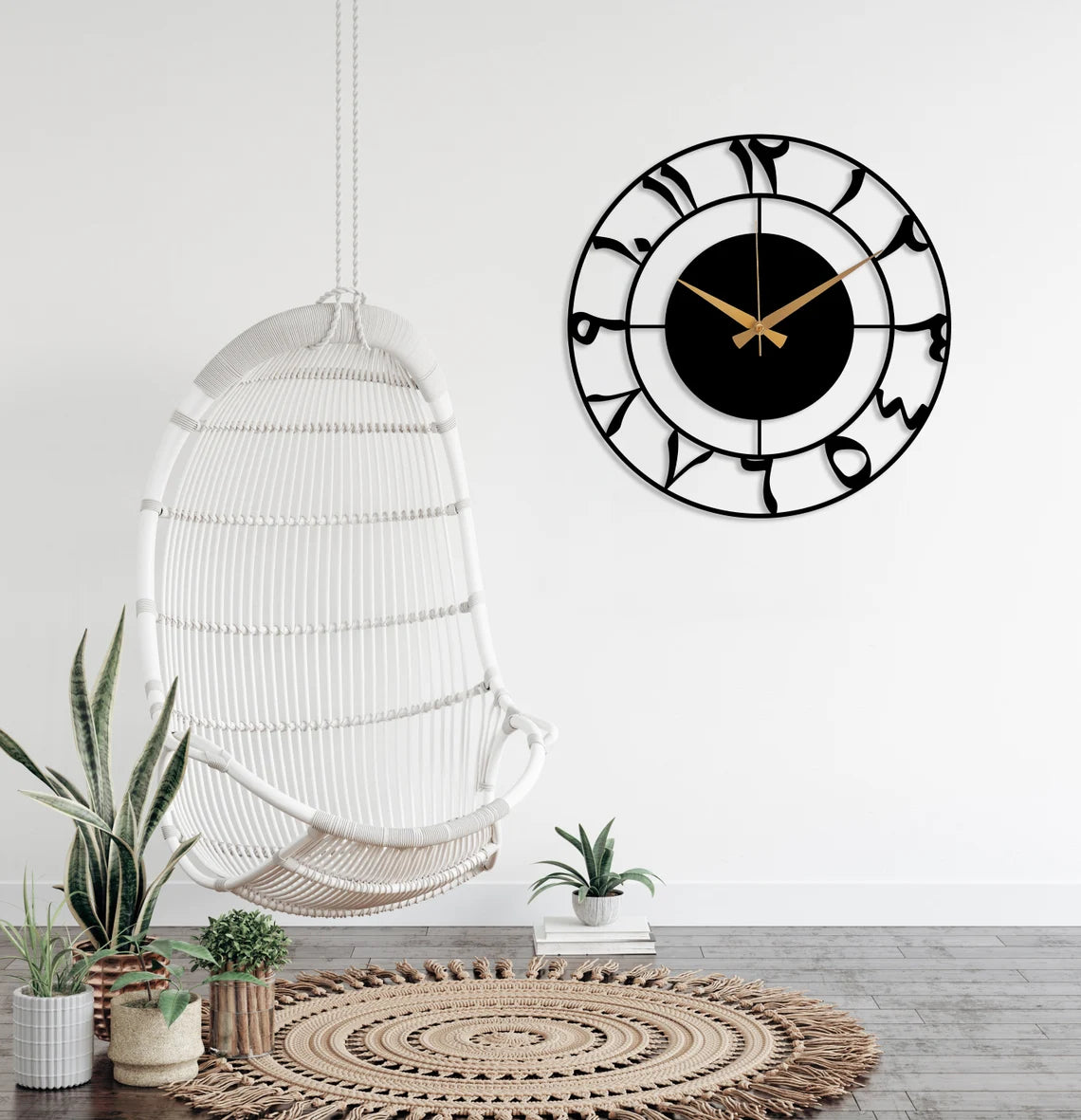 Wooden Arabic Numbers Wall Clock | Arabic Wall Clock | Islamic Wall Art | Islamic Home Decor redecor